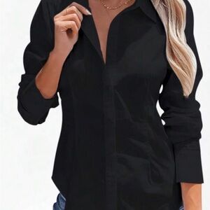 Elegant Black Women's Top